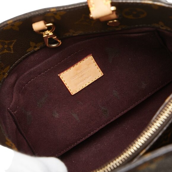 LOUIS VUITTON Authentic Brown Monogram Leather Shoulder Bag